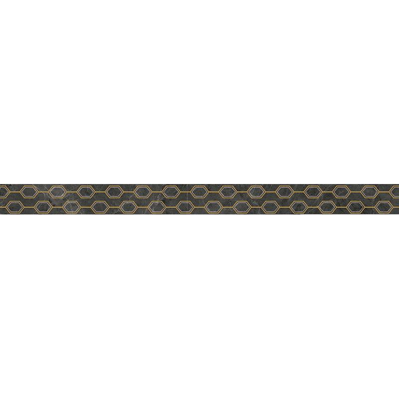 ABK SENSI Listello Chains Oro Pietra Grey 7x60 cm 8.5 mm Lux