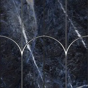 Sodalite blu mosaico ventaglio